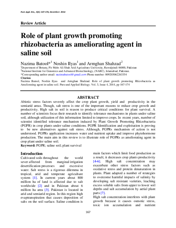 (PDF) Role of plant growth promoting Rhizobacteria as Ameliorating ...