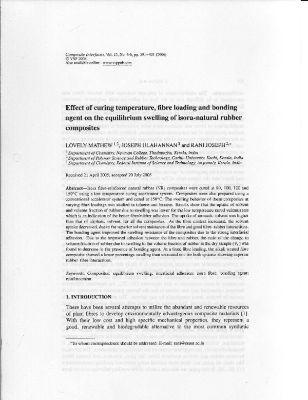 (PDF) Effect of curing temperature, fibre loading and bonding agent on ...