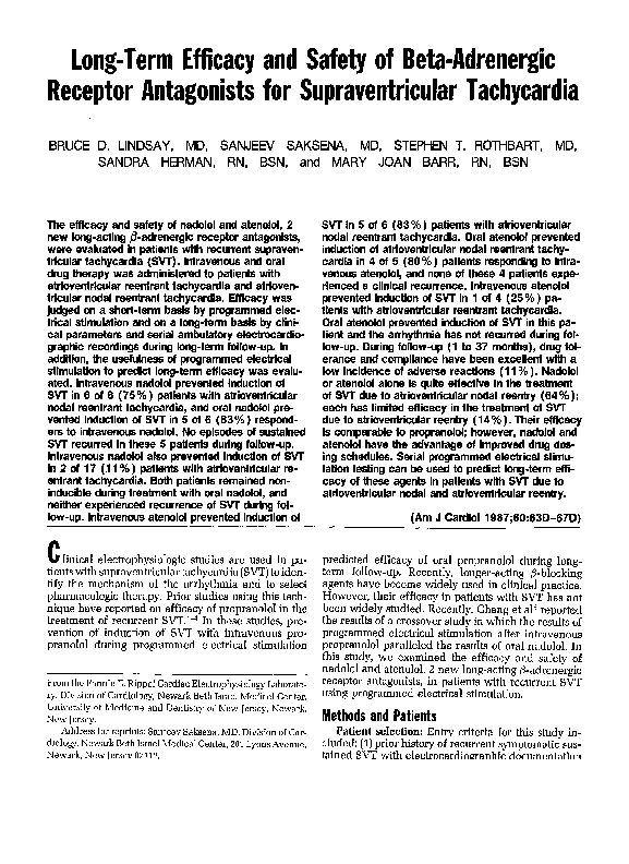 (PDF) Long-term efficacy and safety of beta-adrenergic receptor ...