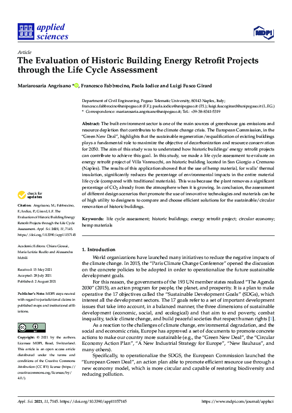 (PDF) The Evaluation of Historic Building Energy Retrofit Projects ...