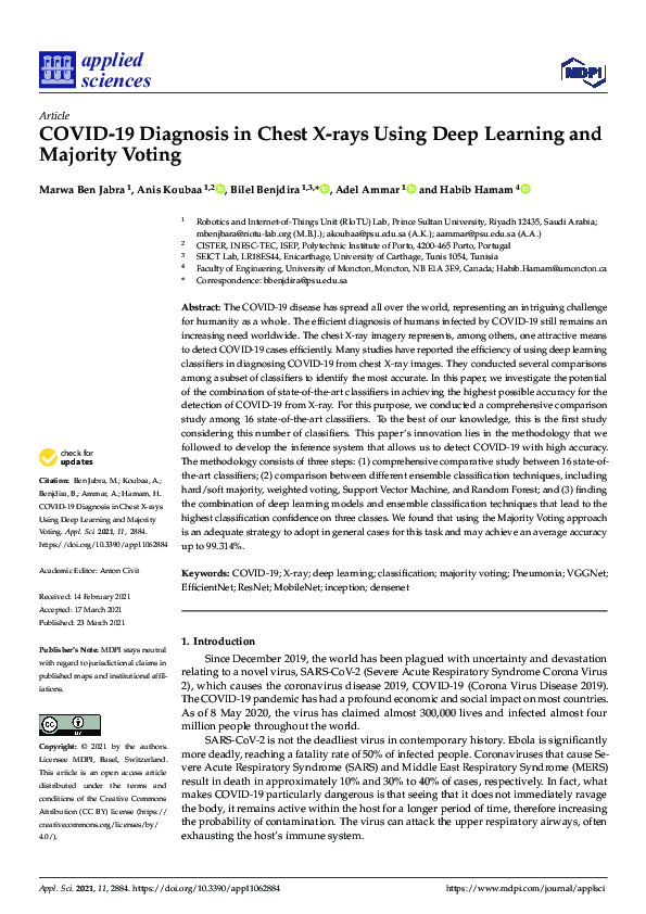 (PDF) COVID-19 Diagnosis in Chest X-rays Using Deep Learning and ...