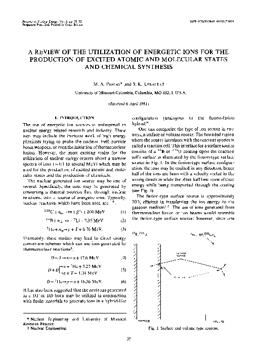 (PDF) A review of the utilization of energetic ions for the production ...