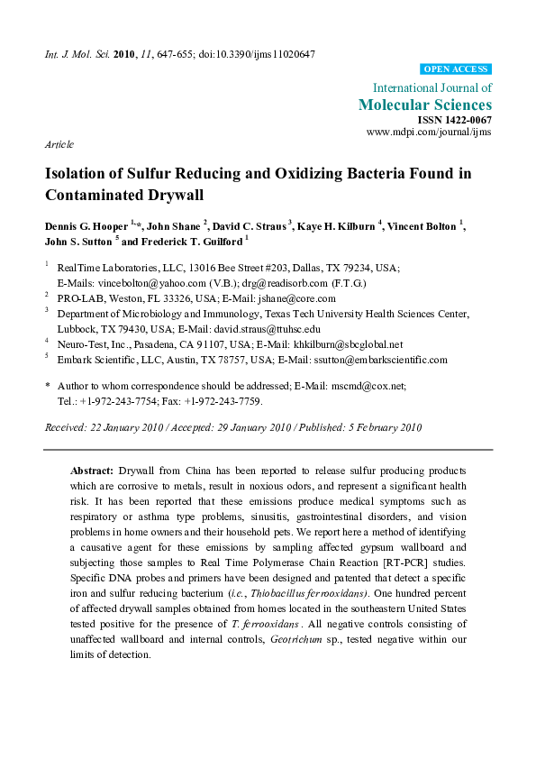 (PDF) Isolation of Sulfur Reducing and Oxidizing Bacteria Found in ...