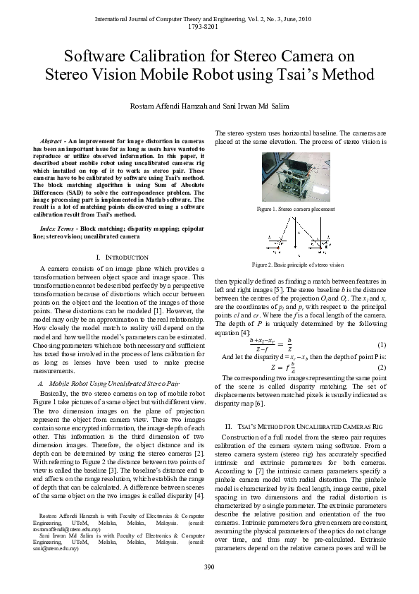 (PDF) Software Calibration for Stereo Camera on Stereo Vision Mobile ...
