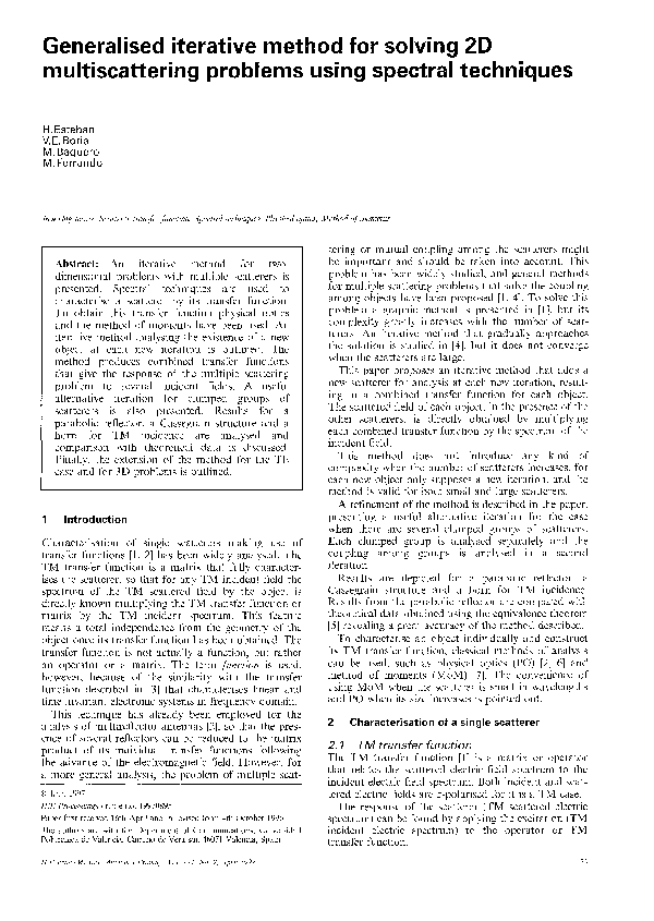 (PDF) Generalised iterative method for solving 2D multiscattering ...