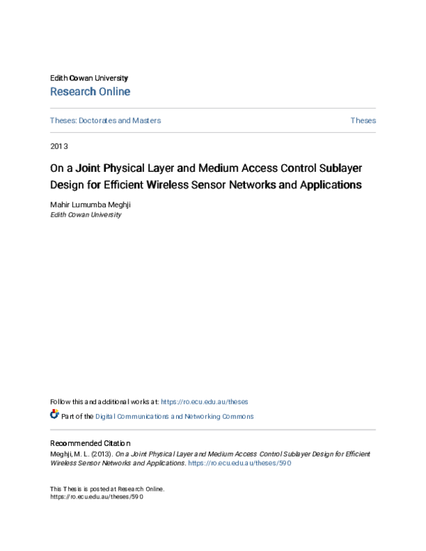(PDF) On a Joint Physical Layer and Medium Access Control Sublayer ...