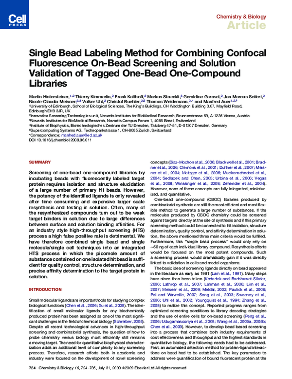 (PDF) Single Bead Labeling Method for Combining Confocal Fluorescence ...