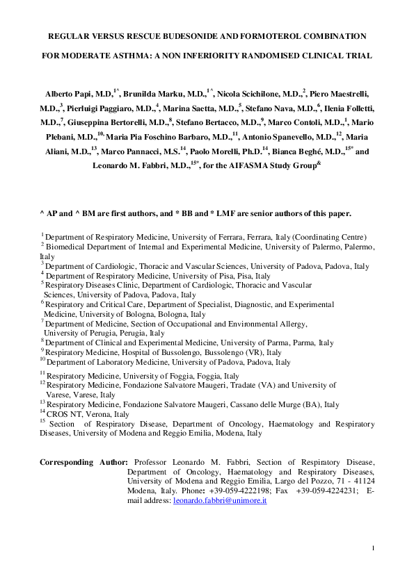 (PDF) Regular versus as-needed budesonide and formoterol combination ...