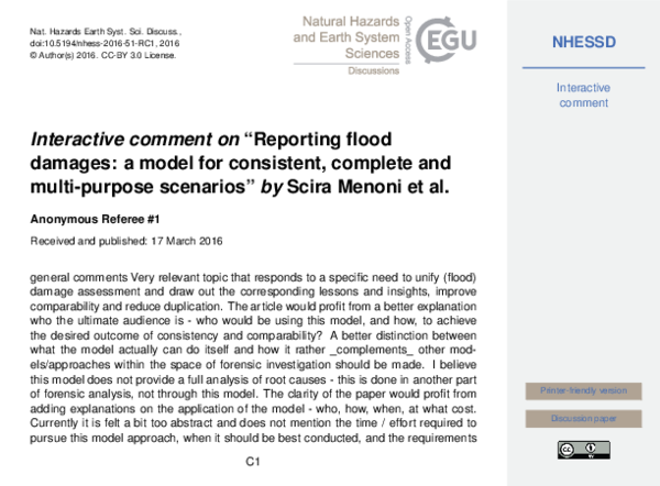 (PDF) Reporting flood damages: a model for consistent, complete and ...