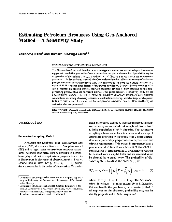 (PDF) Estimating Petroleum Resources Using Geo-Anchored Method--A ...