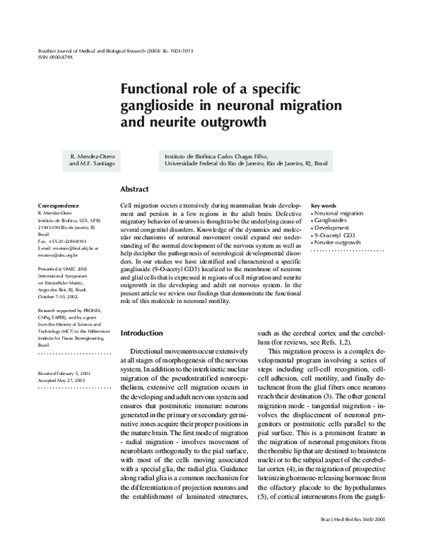 (PDF) Functional role of a specific ganglioside in neuronal migration ...