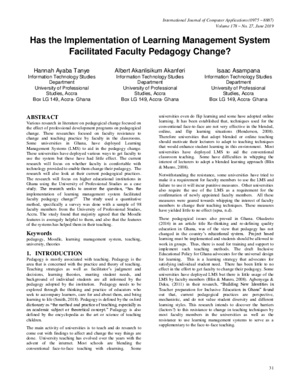 (PDF) Has the Implementation of Learning Management System Facilitated ...