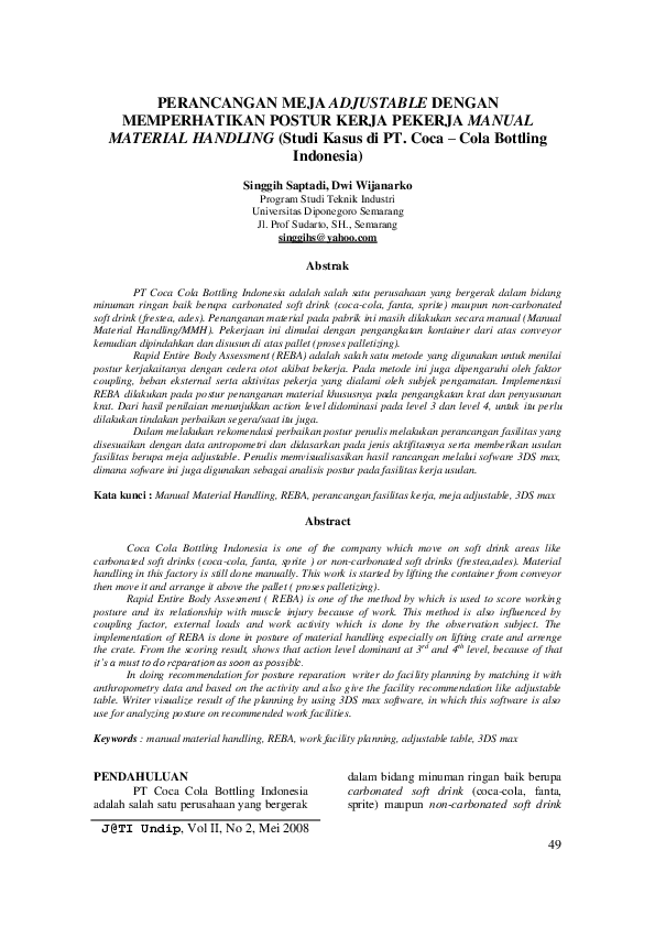 (PDF) Perancangan Meja Adjustable dengan Memperhatikan