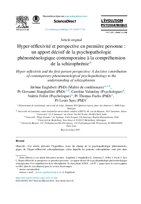 (PDF) Hyper-réflexivité et perspective en première personne : un apport ...
