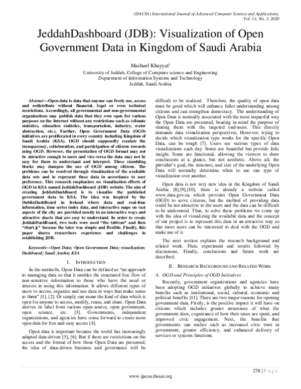 (PDF) JeddahDashboard (JDB): Visualization of Open Government Data in ...