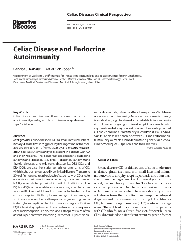 (PDF) Celiac Disease and Endocrine Autoimmunity