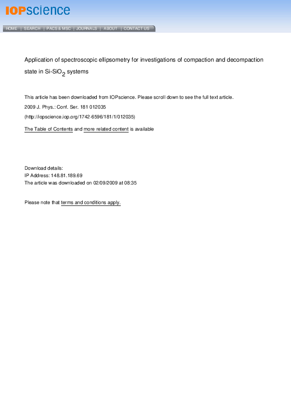 (PDF) Application of spectroscopic ellipsometry for real-time control ...