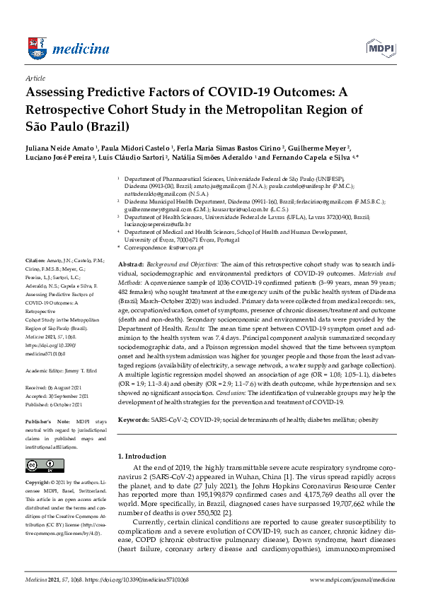 (PDF) Assessing Predictive Factors of COVID-19 Outcomes: A ...