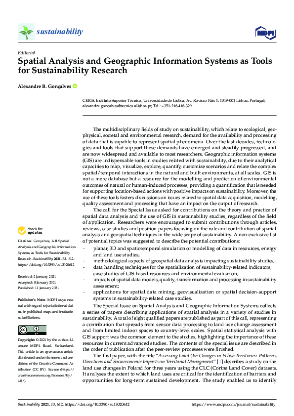 (PDF) Spatial Analysis and Geographic Information Systems as Tools for ...