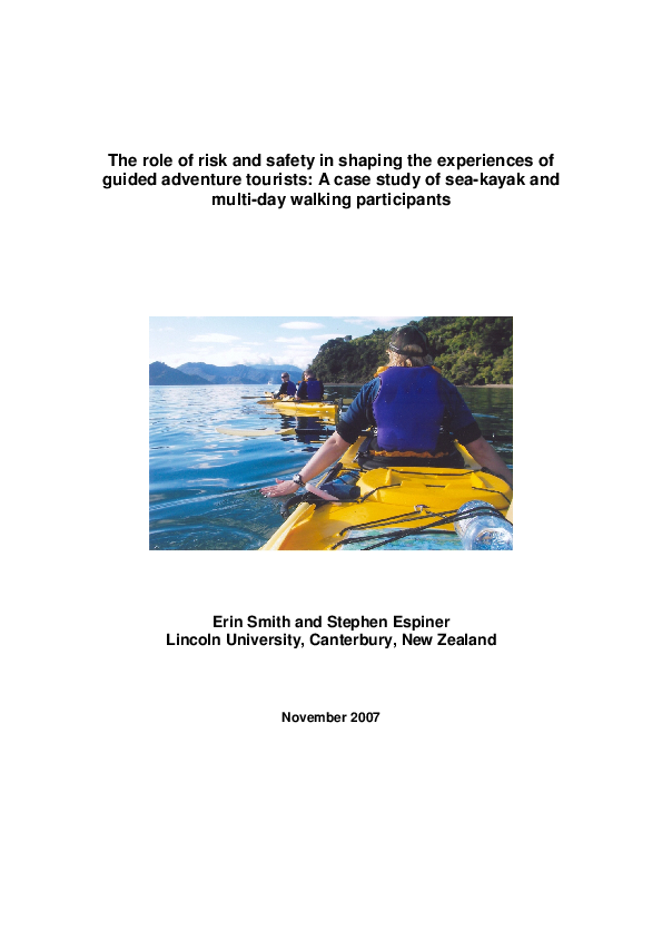 (PDF) The Role of Risk and Safety in Shaping the Experiences of Guided ...