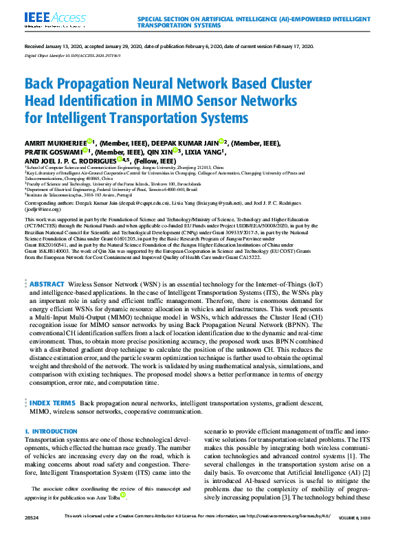 (PDF) Back Propagation Neural Network Based Cluster Head Identification ...