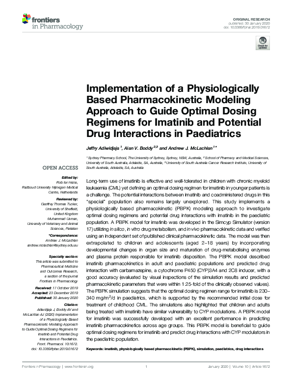 (PDF) Implementation of a Physiologically Based Pharmacokinetic ...