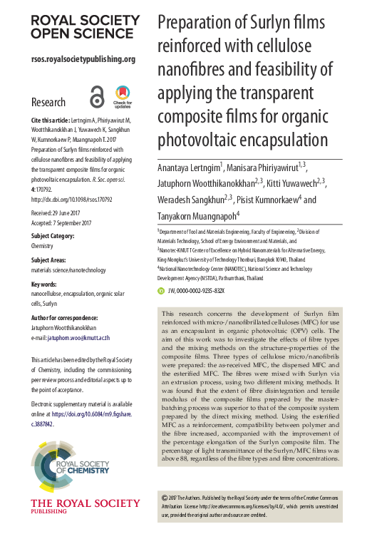 (PDF) Preparation of Surlyn films reinforced with cellulose nanofibres ...