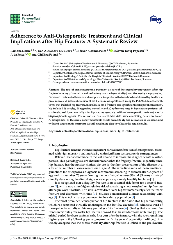 (PDF) Adherence to Anti-Osteoporotic Treatment and Clinical ...
