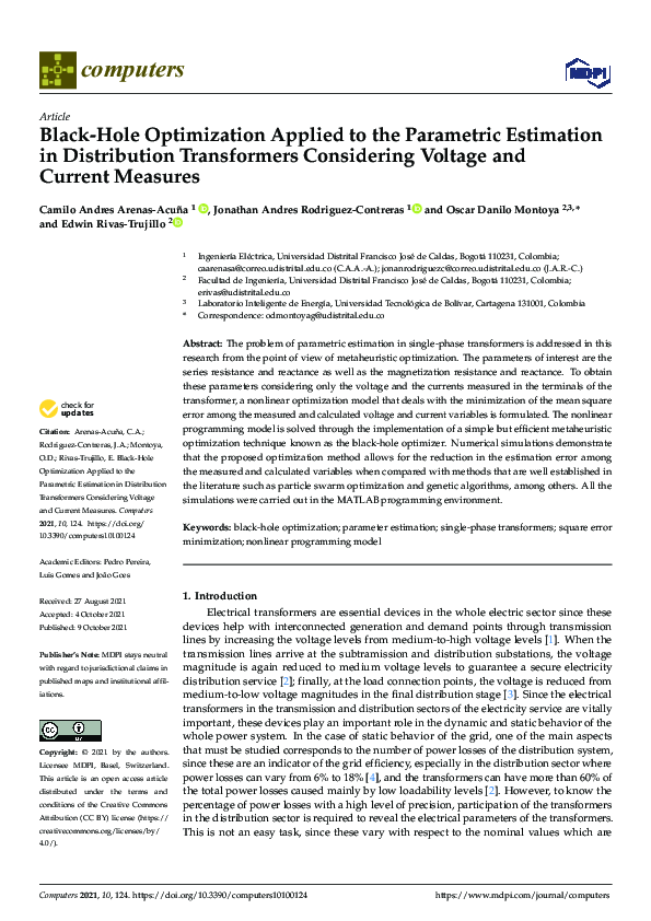 (PDF) Black-Hole Optimization Applied to the Parametric Estimation in ...