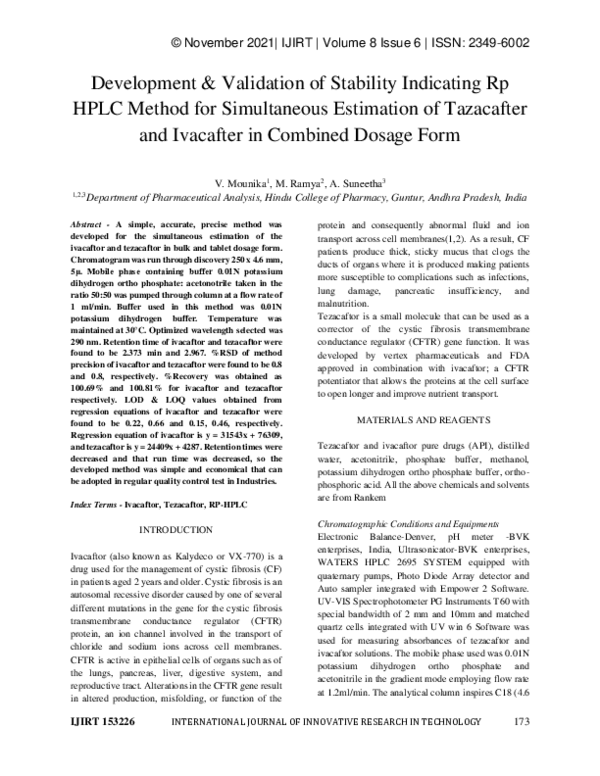 (PDF) Development & Validation of Stability Indicating Rp HPLC Method ...
