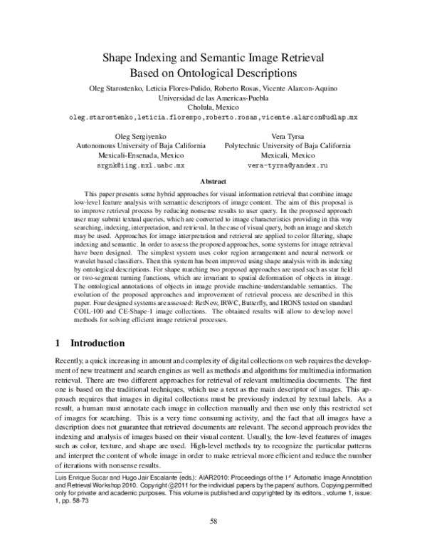 (PDF) Shape Indexing and Semantic Image Retrieval Based on Ontological ...