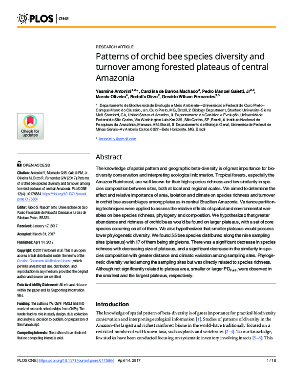 (PDF) Patterns of orchid bee species diversity and turnover among ...