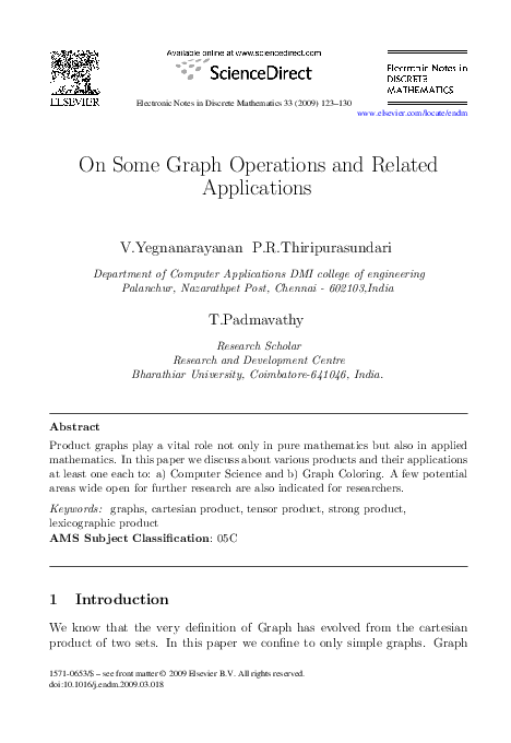 (PDF) On Some Graph Operations and Related Applications