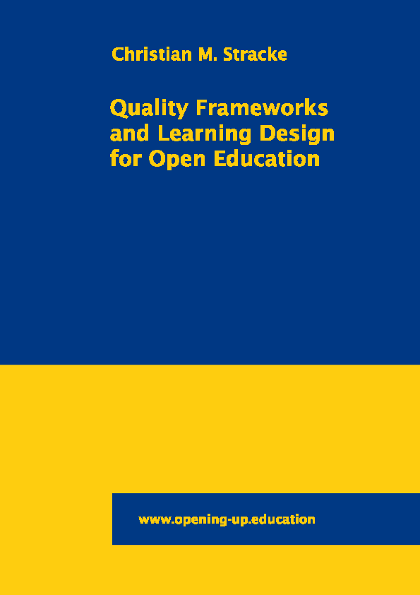 (PDF) Quality Frameworks and Learning Design for Open Education