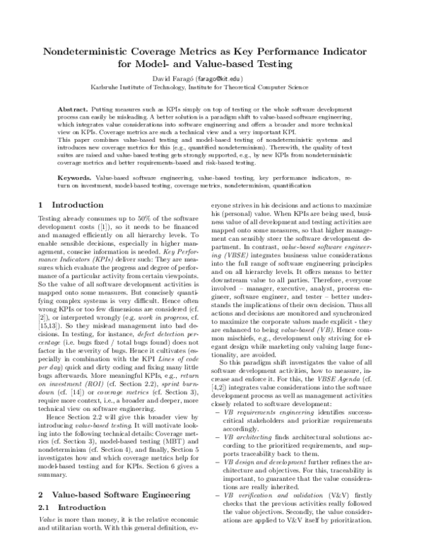 (PDF) Nondeterministic Coverage Metrics as Key Performance Indicator ...