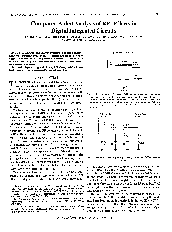 (PDF) Computer-Aided Analysis of RFI Effects in Digital Integrated Circuits