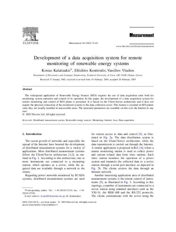 (PDF) Development of a Data Acquisition System for Remote Monitoring of ...