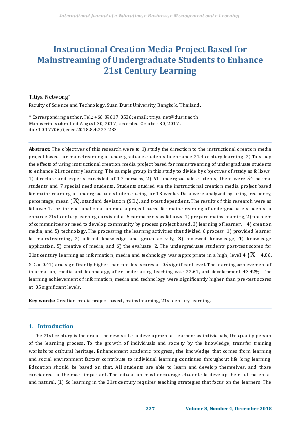(PDF) Instructional Creation Media Project Based for Mainstreaming of ...