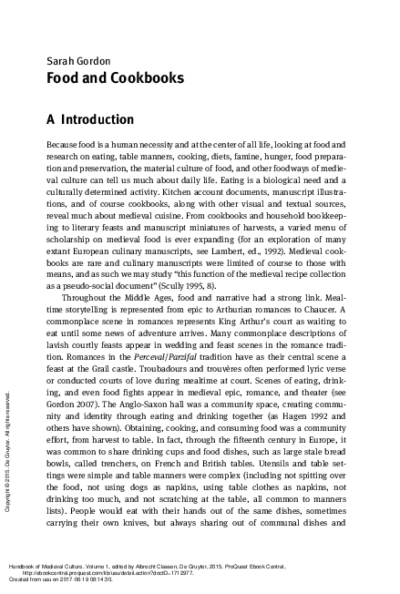 (PDF) Food and Cookbooks