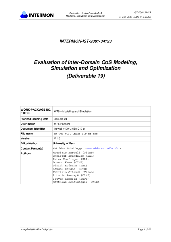 (PDF) Modeling, simulation and optimization