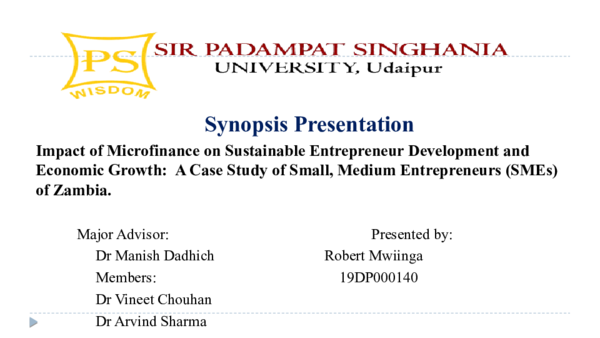 (PPT) Synopsis Presentation