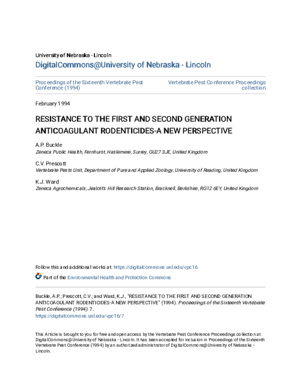(PDF) Resistance to the first and second generation anticoagulant ...