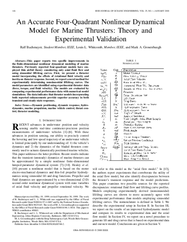 (PDF) An accurate four-quadrant nonlinear dynamical model for marine ...