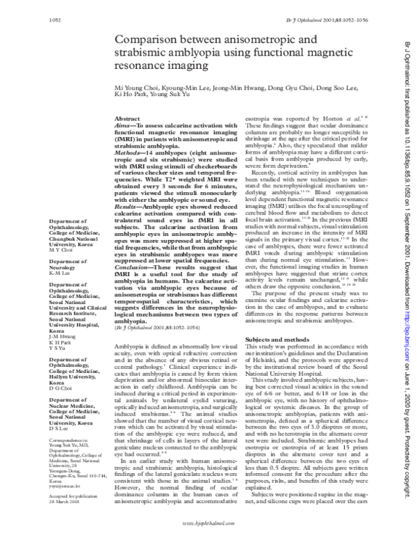 (PDF) Comparison between anisometropic and strabismic amblyopia using ...