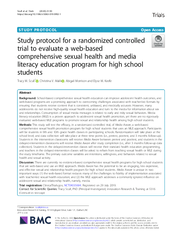 (PDF) Study protocol for a randomized controlled trial to evaluate a ...