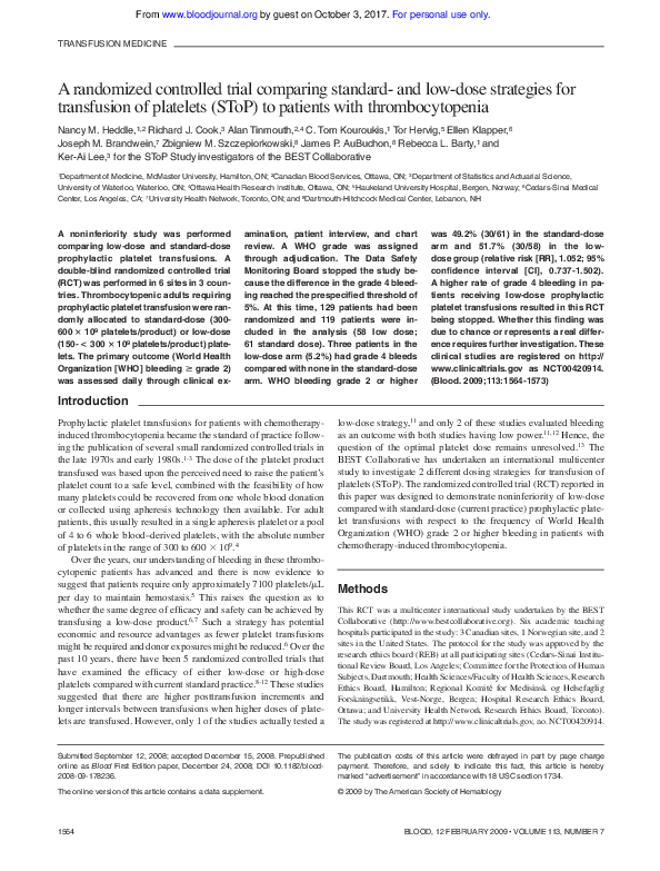 (PDF) A randomized controlled trial comparing standard- and low-dose ...