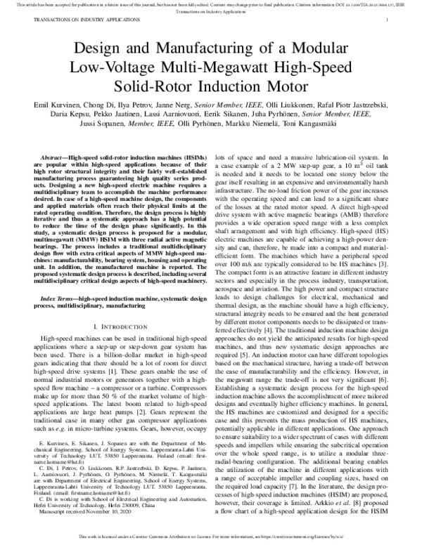 (PDF) Design and Manufacturing of a Modular Low-Voltage Multi-Megawatt ...