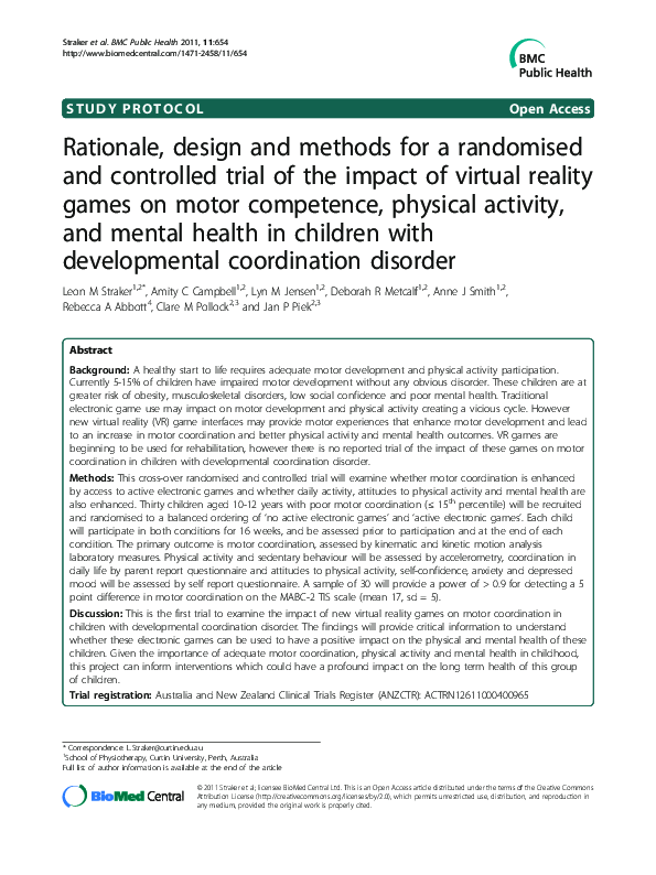 (PDF) Rationale, design and methods for a randomised and controlled ...