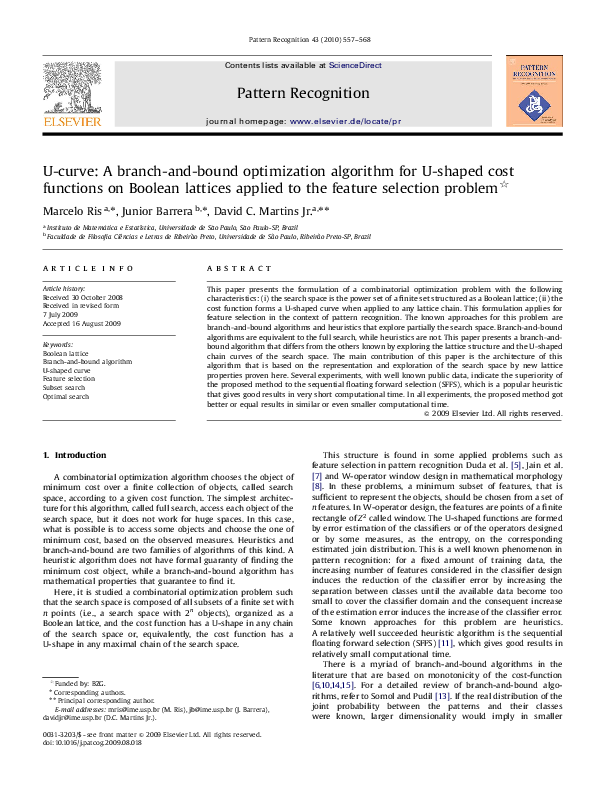 (PDF) U-curve: A branch-and-bound optimization algorithm for U-shaped ...