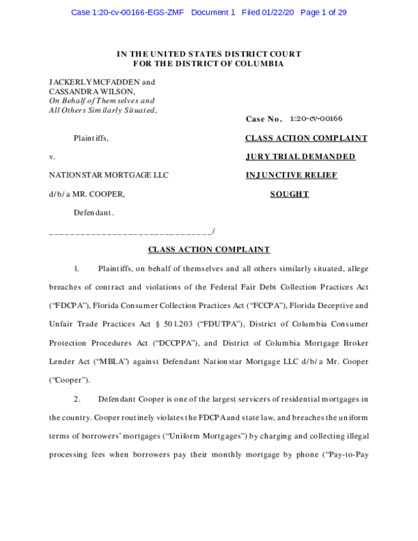 Mr Cooper Class Action Lawsuit Payout Per Person (PDF) NATIONSTAR MR. COOPER CLASS ACTION IN THE UNITED STATES DISTRICT